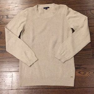Tommy Hilfiger Gold Metallic Sweater ~ Large